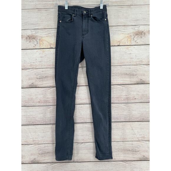 COS Jeans Womens 25 Black Slim Fit Stretch Denim Skinny High Rise Classic Style - Picture 1 of 10